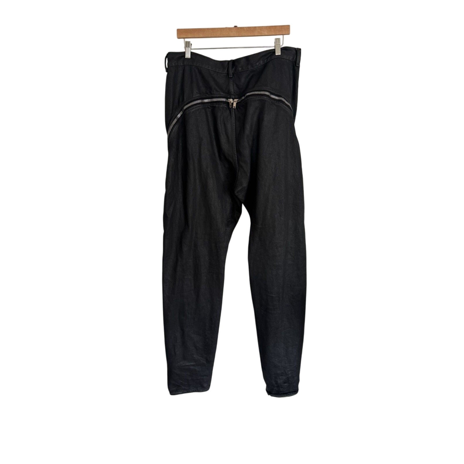 Rick Owens Waxed Banana Bolan Pants 36