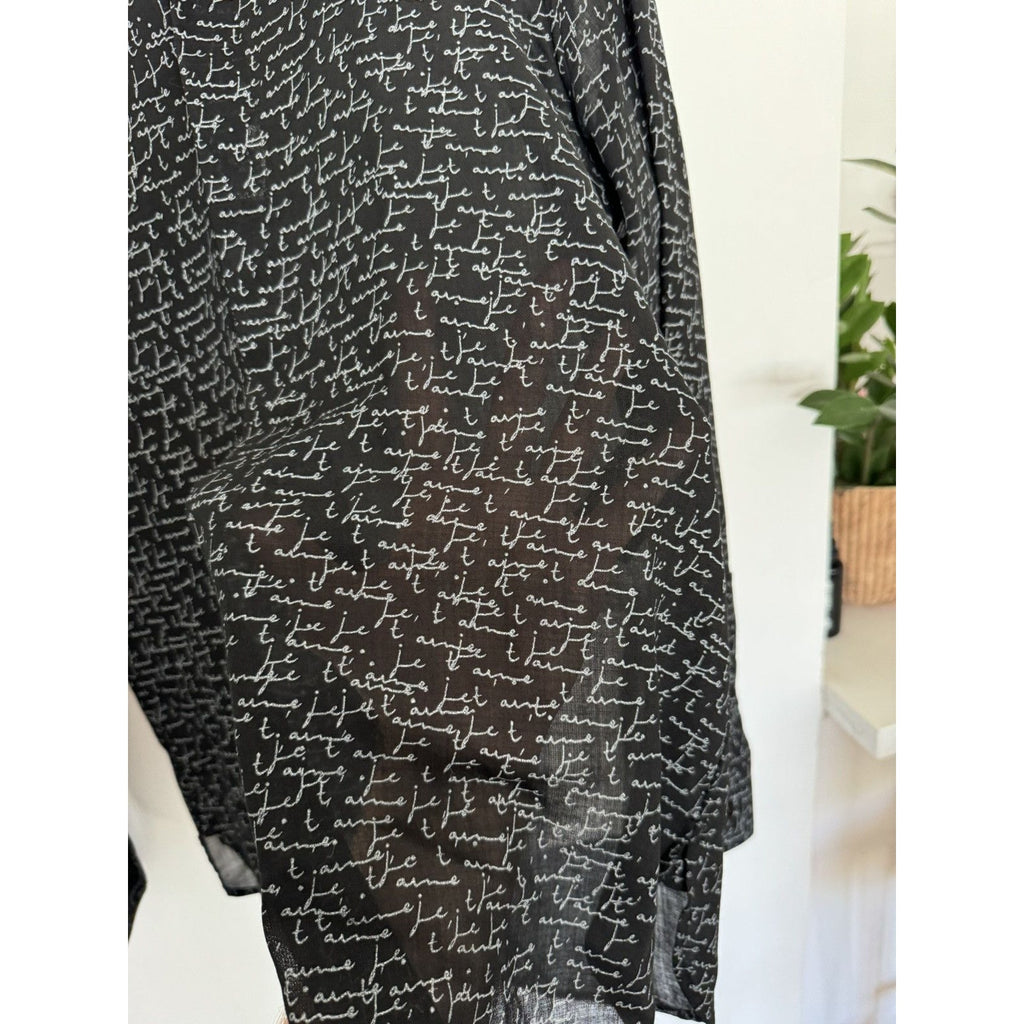 Saint Laurent J’Taime semi sheer shirt small