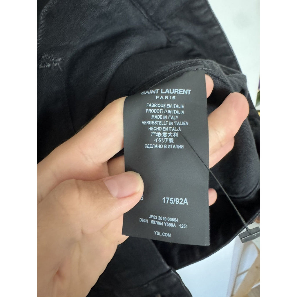 Saint Laurent Wax denim trucker jacket