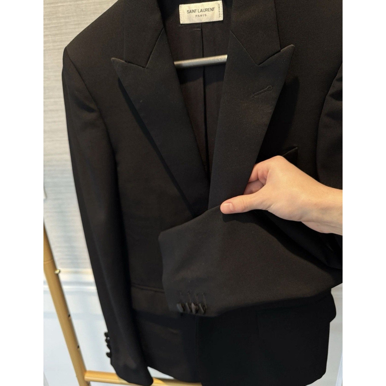 Saint Laurent 2023 Peaked Lapel Le Smoking Blazer 44