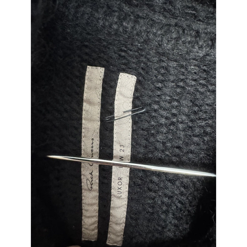 Rick Owens Mohair Fisherman Knit Hoodie XL