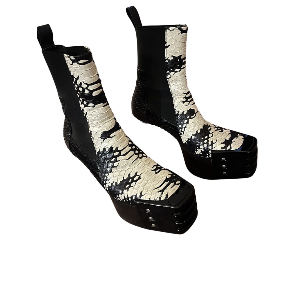 Rick Owens Python Kiss Grill Boots 42
