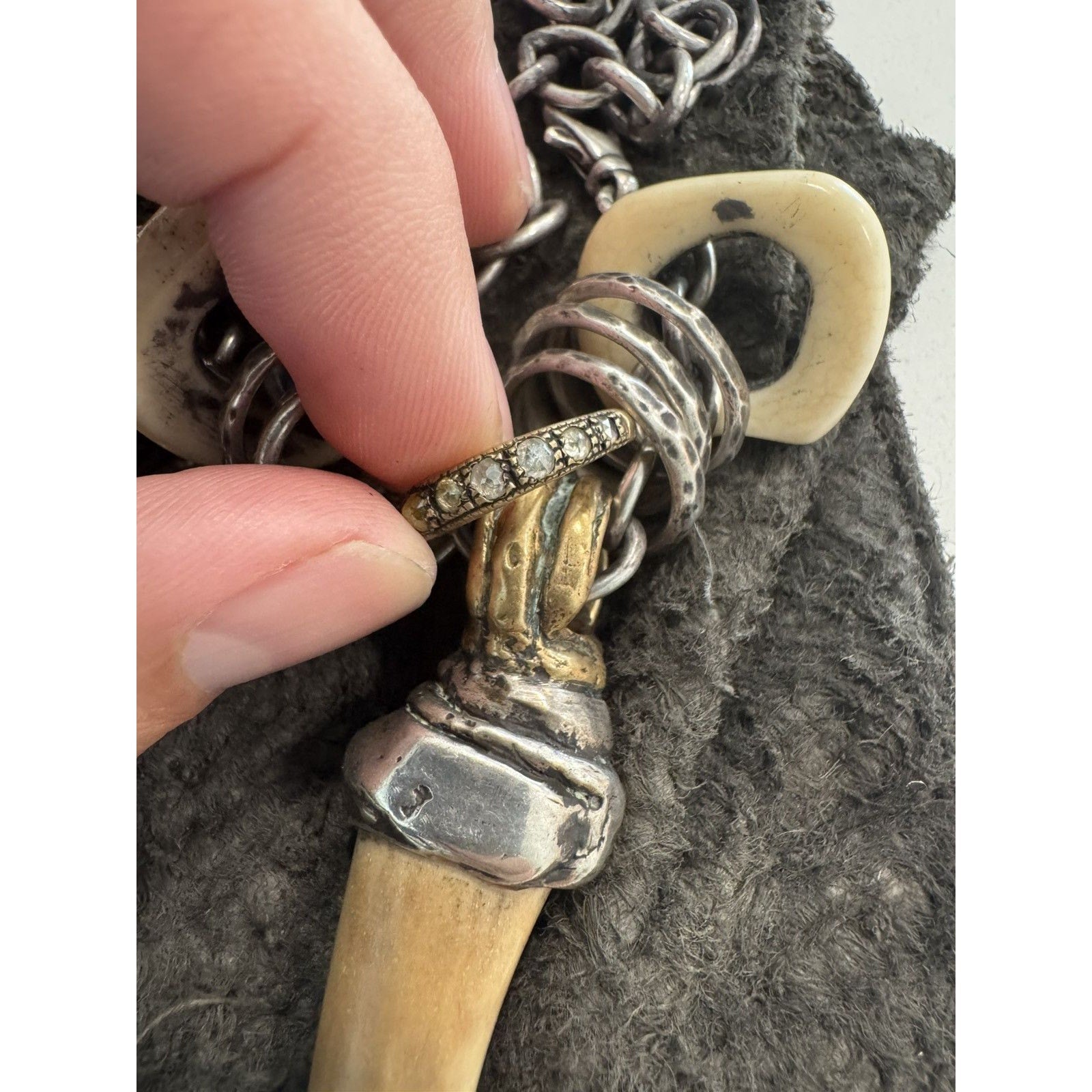 Rick Owens HUNROD Bone Stacking Necklace $17K MSRP