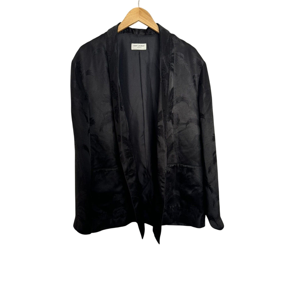 Saint Laurent Silk Palm Tree Japanese Style Blazer 50