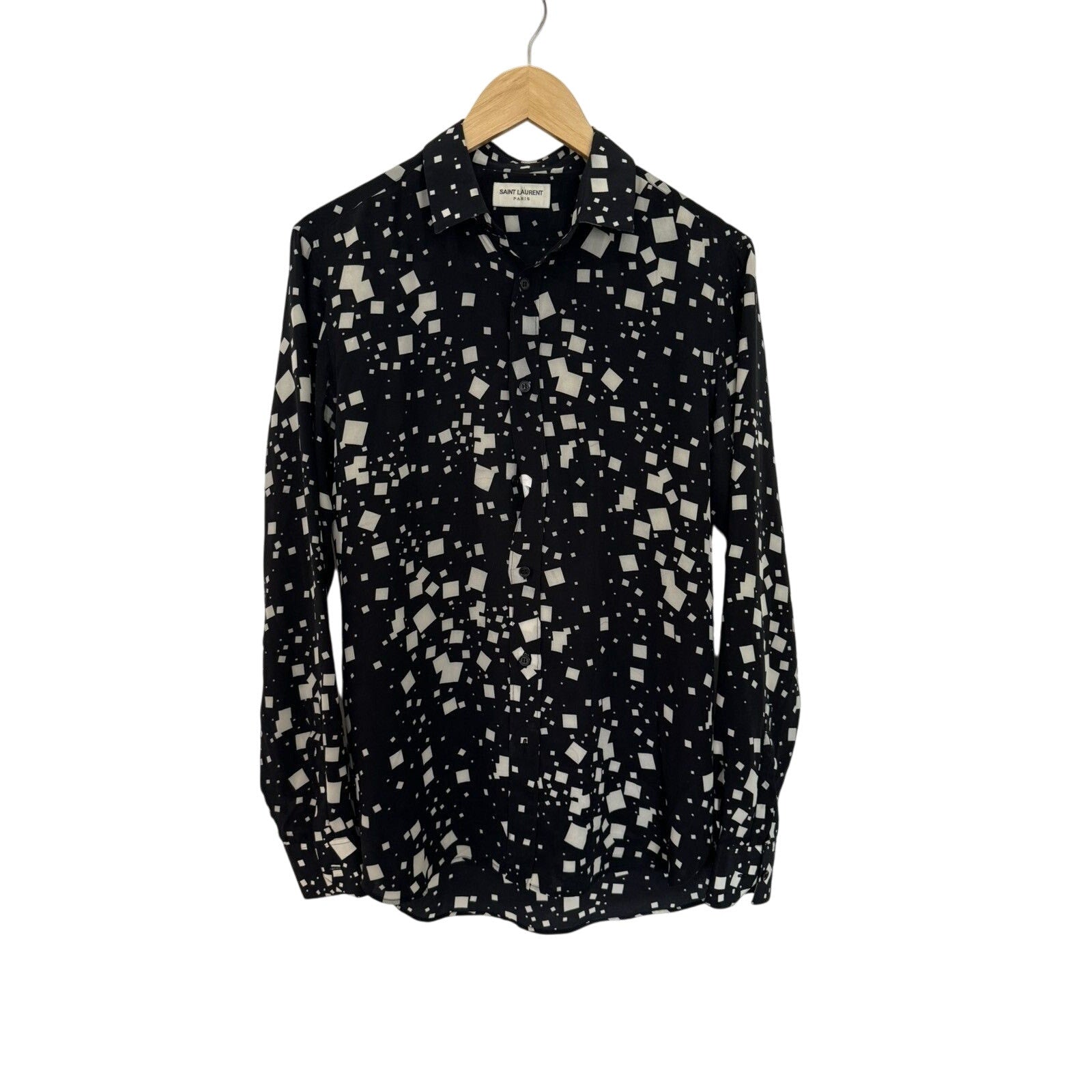 Saint Laurent Rare Hedi Silk Squares shirt 39