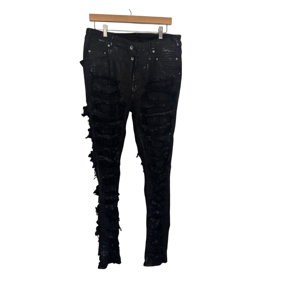Rick Owens Waxed Slashed Tyrone Denim 34