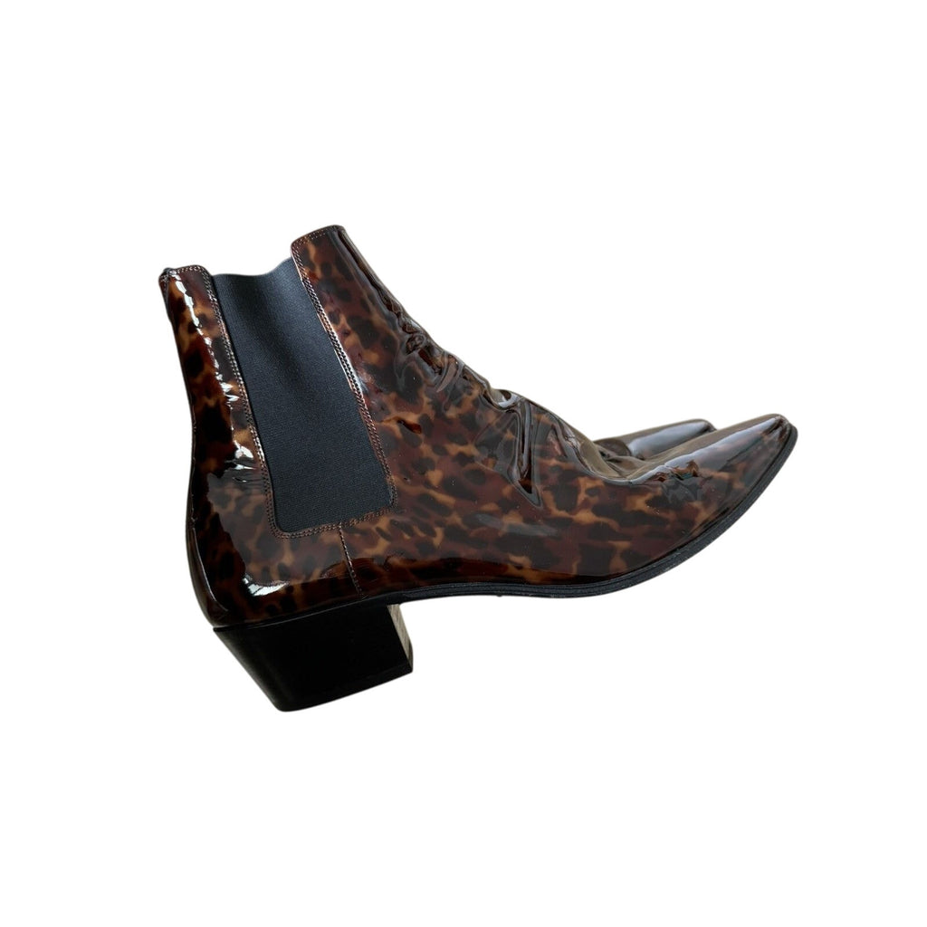 Saint Laurent Patent Tortoise Chelsea 41