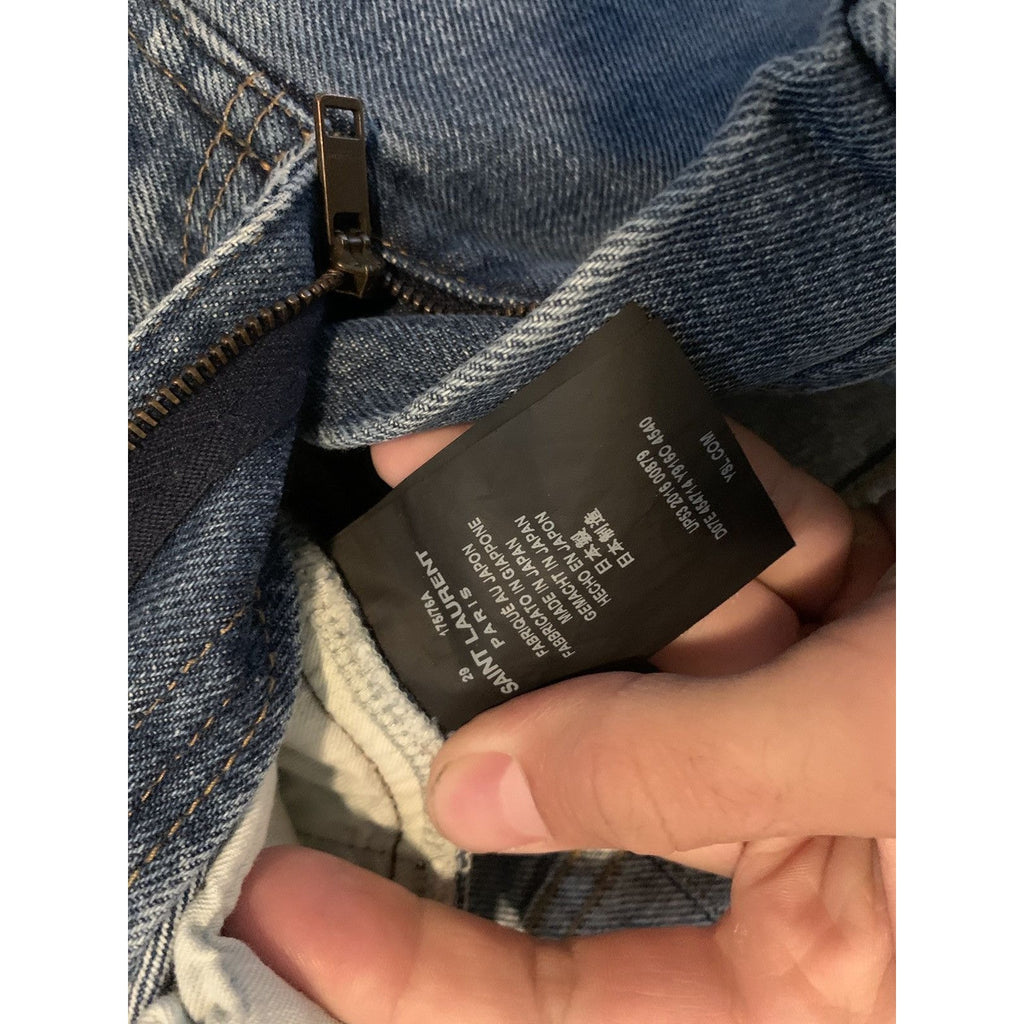 Saint Laurent SS16 Medium Wash Denim Jeans 29