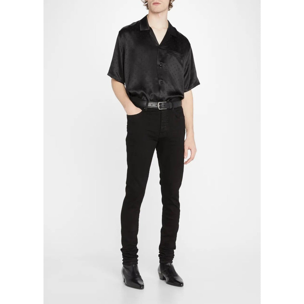 Saint Laurent Silk Logo Jacquard shirt 40