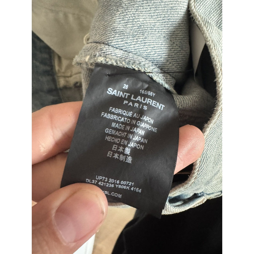 Saint laurent 2016 Hedi Crash denim 28