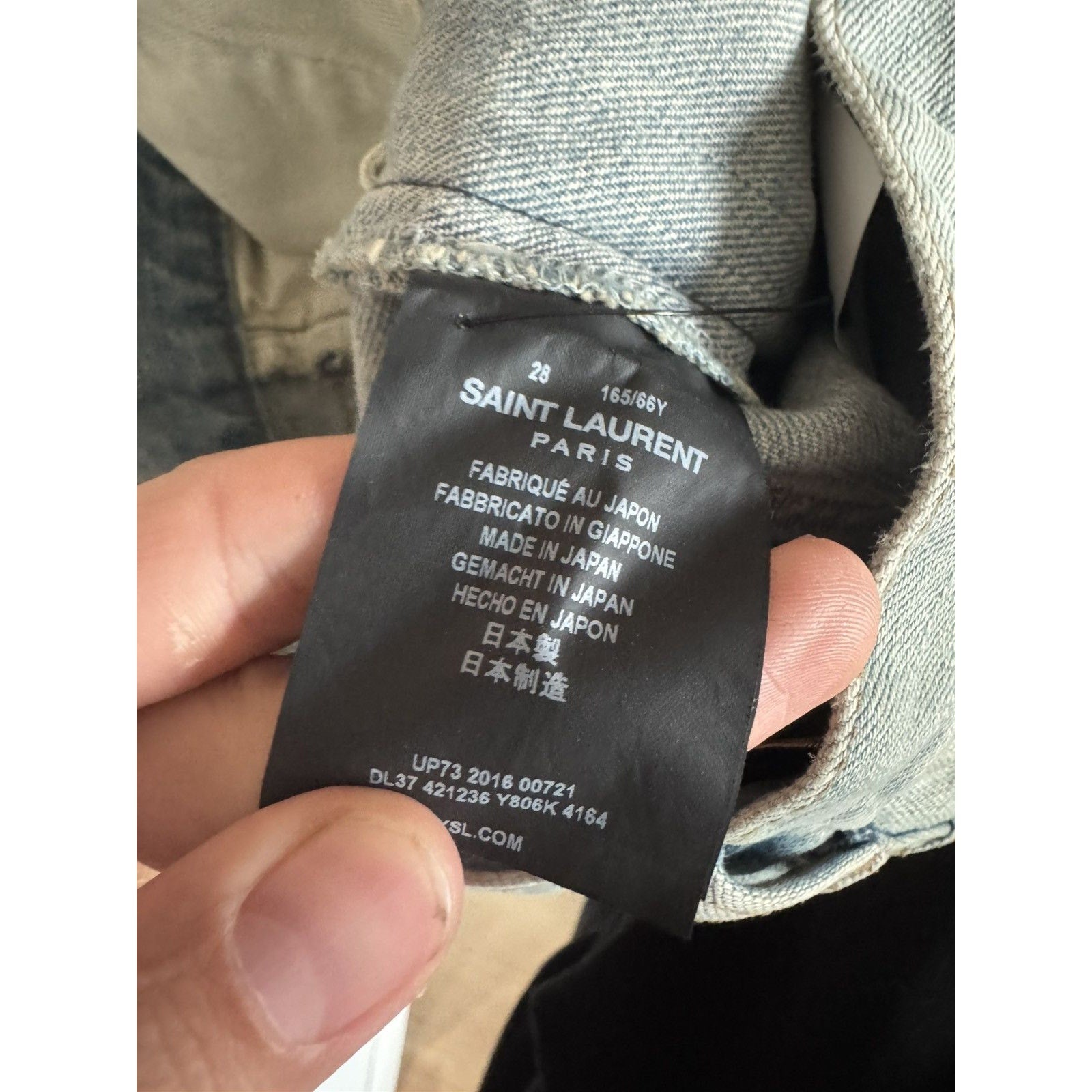 Saint laurent 2016 Hedi Crash denim 28