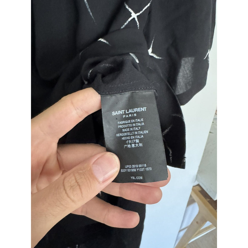 Saint Laurent Shooting stars camp viscose shirt 39