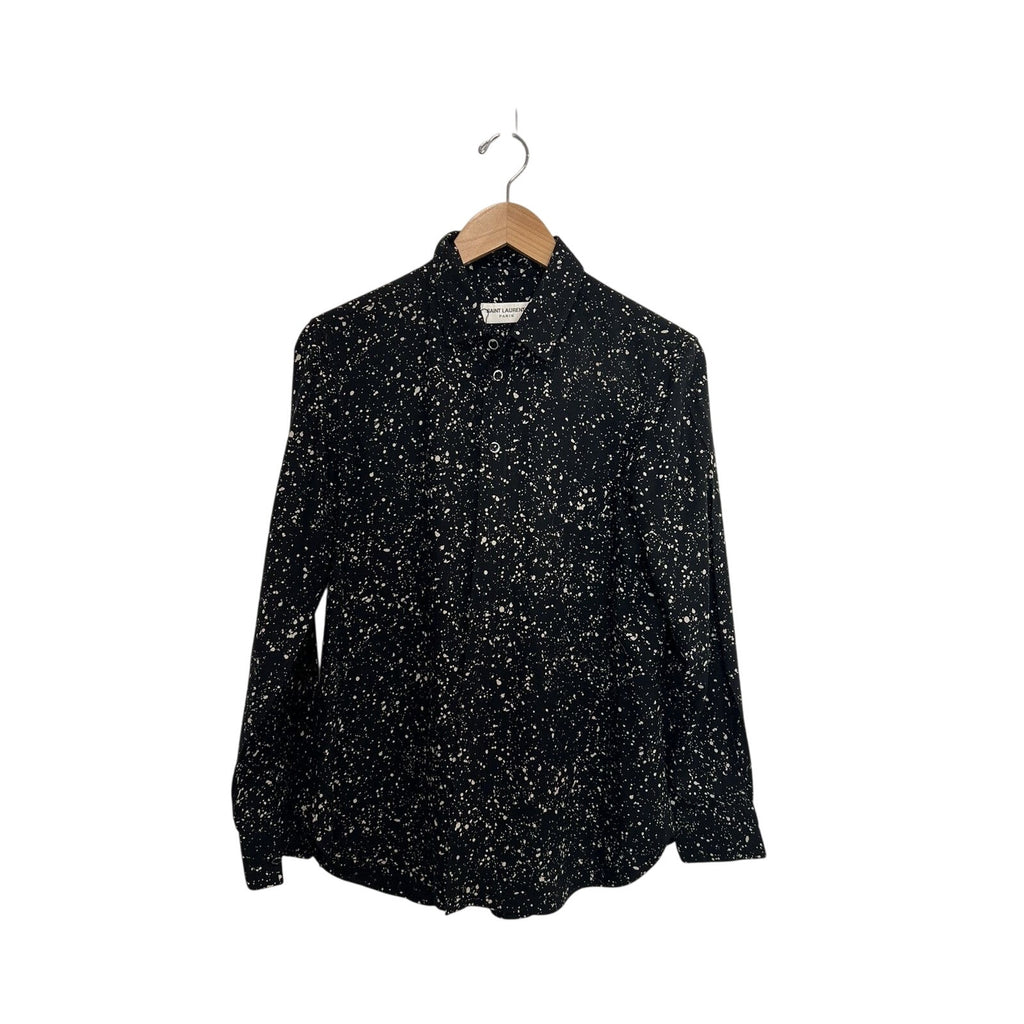 Saint Laurent Paint splatter hedi viscose shirt