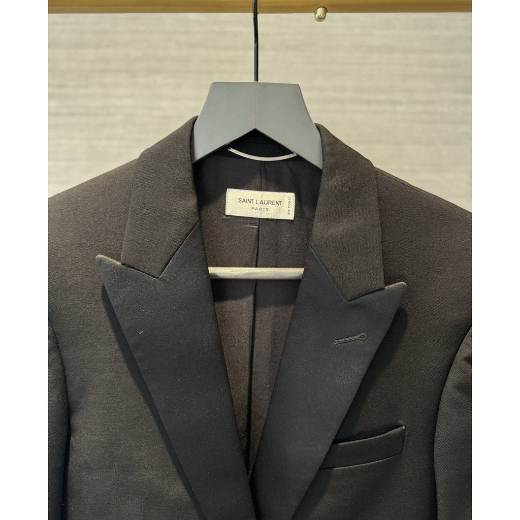 Saint Laurent 2023 Peaked Lapel Le Smoking Blazer 44