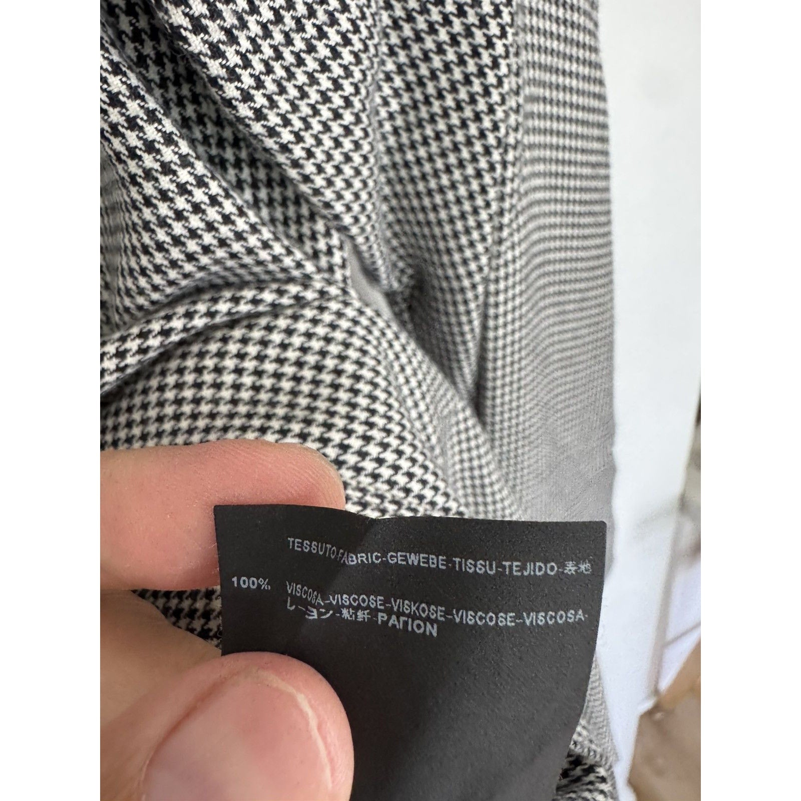 Saint Laurent Hedi Wool Houndstooth shirt 40