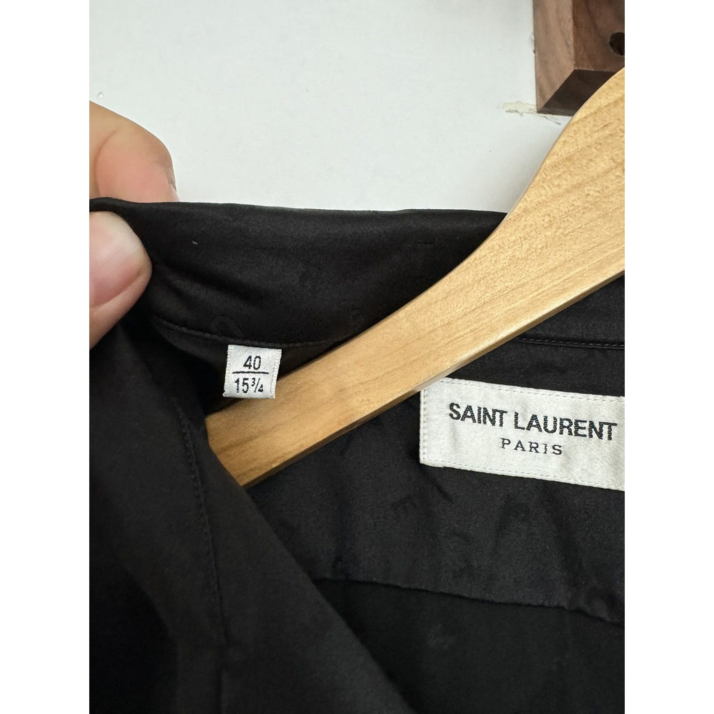 Saint Laurent Silk Logo Jacquard shirt 40