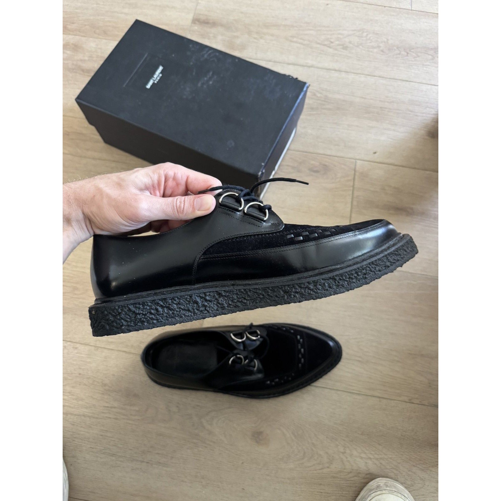 Saint Laurent New FW14 D Ring Creepers 45.5