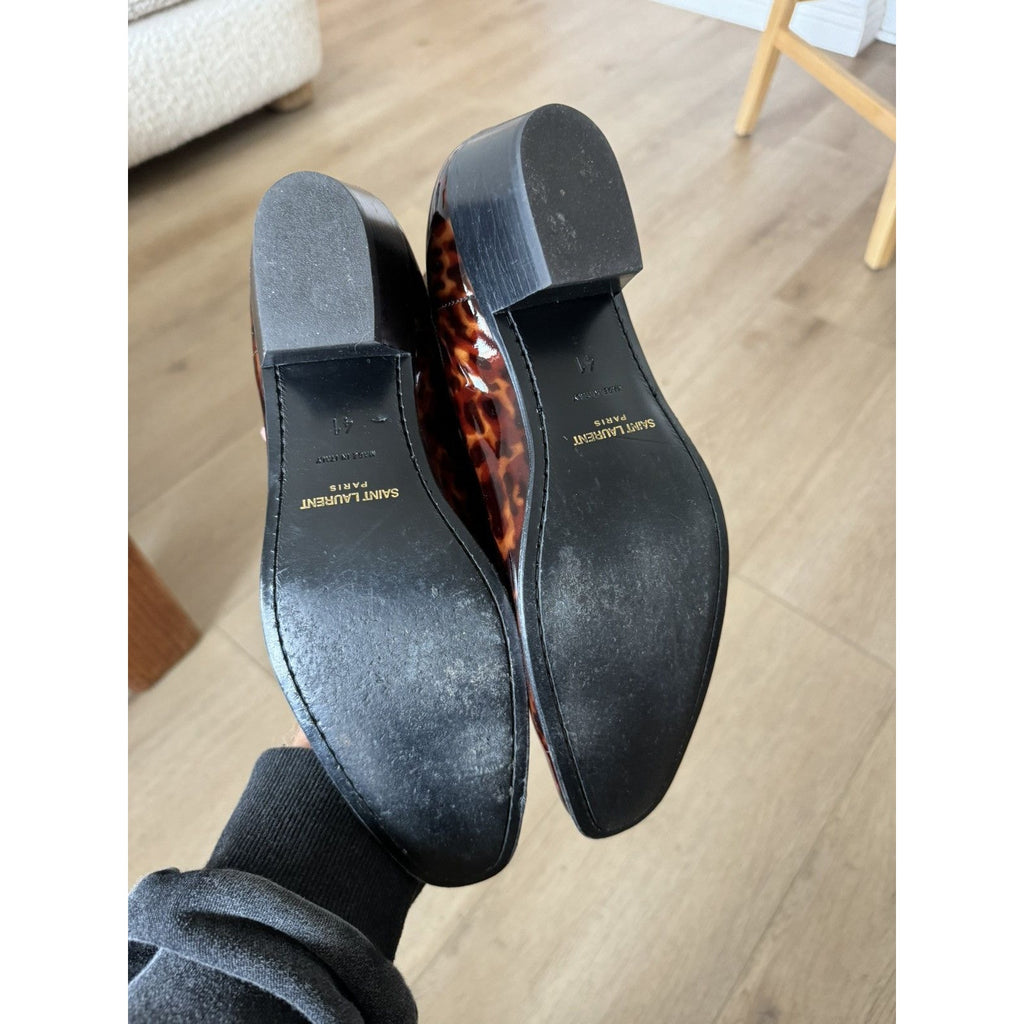 Saint Laurent Patent Tortoise Chelsea 41