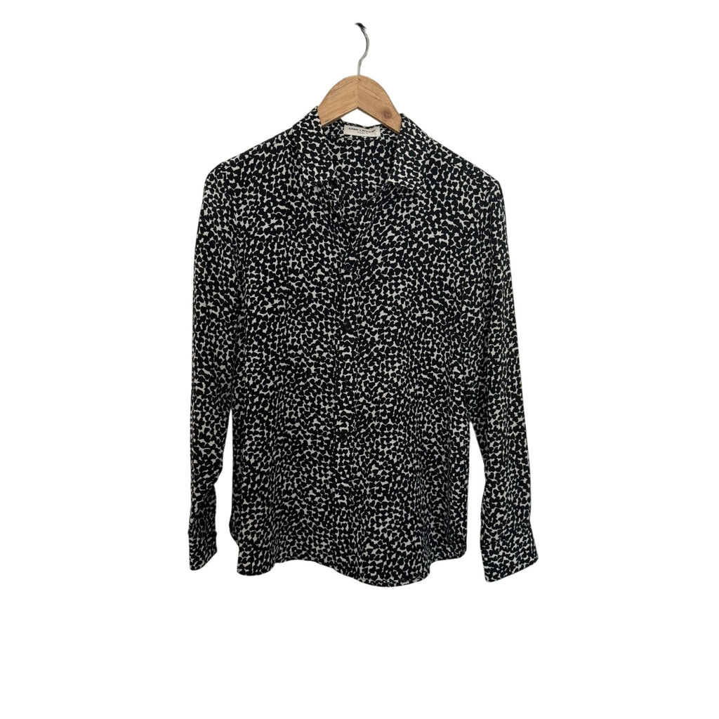 Saint Laurent Hedi silk hearts shirt small