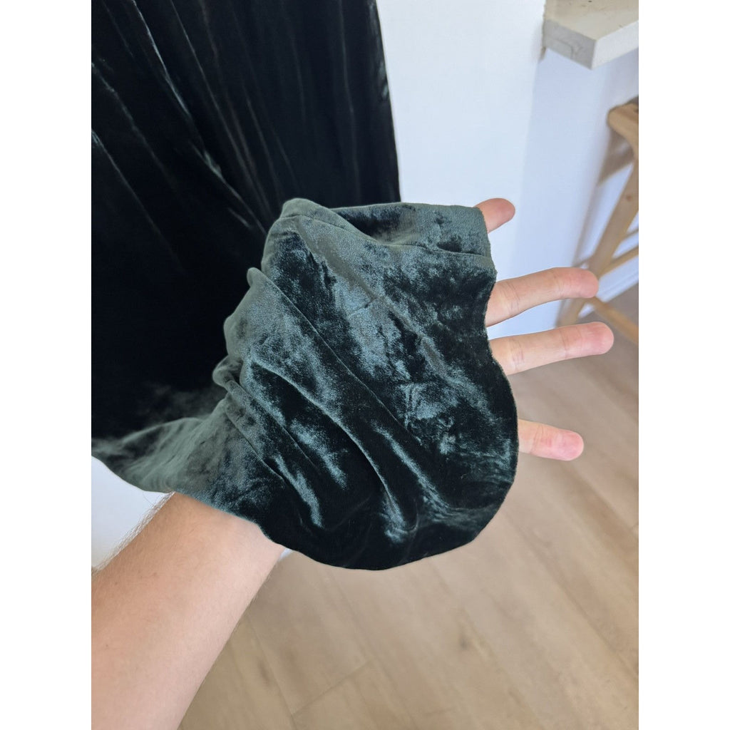 Saint Laurent Green Velour Highwaisted pants 31