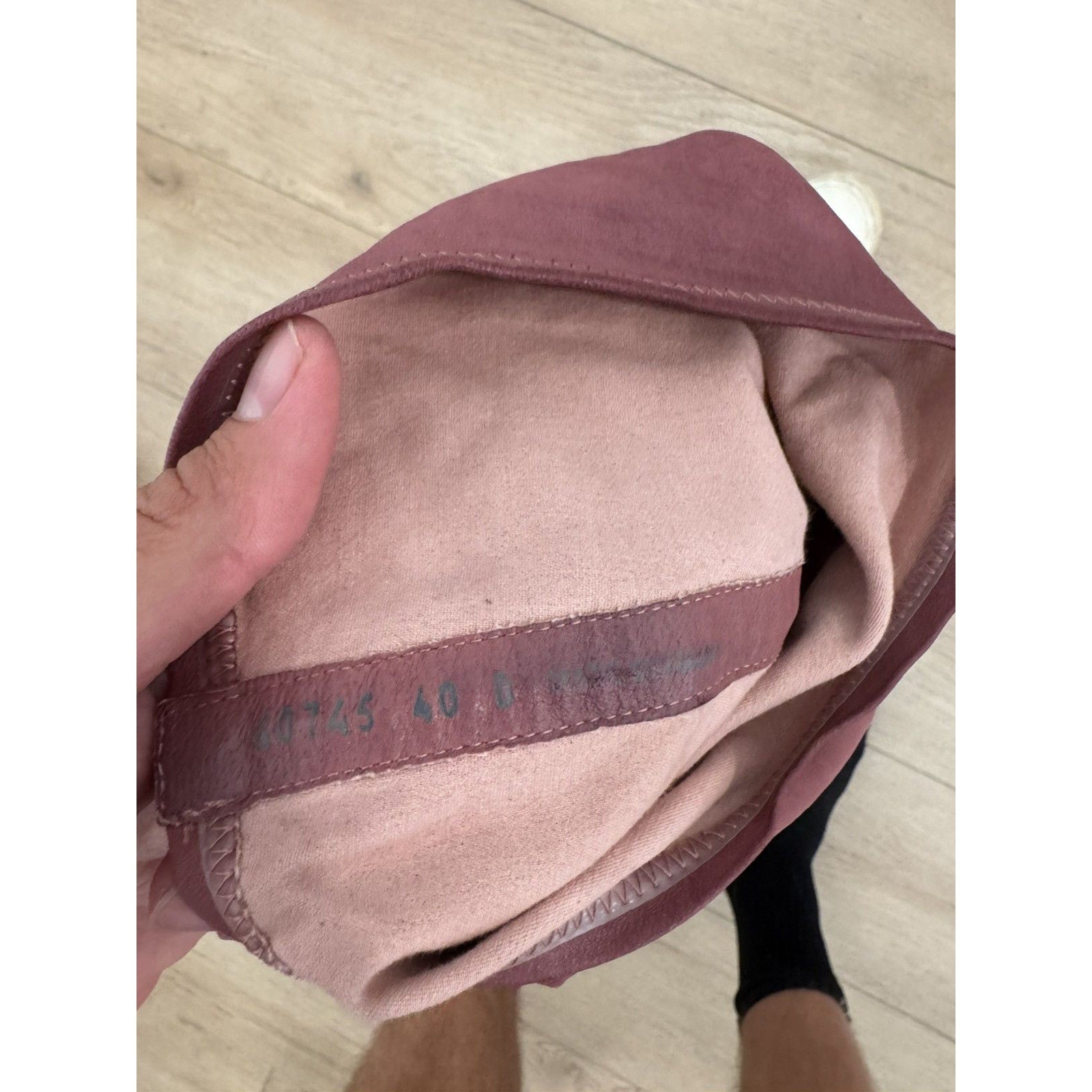 Pink Leather Knee High Sock Ramones 40