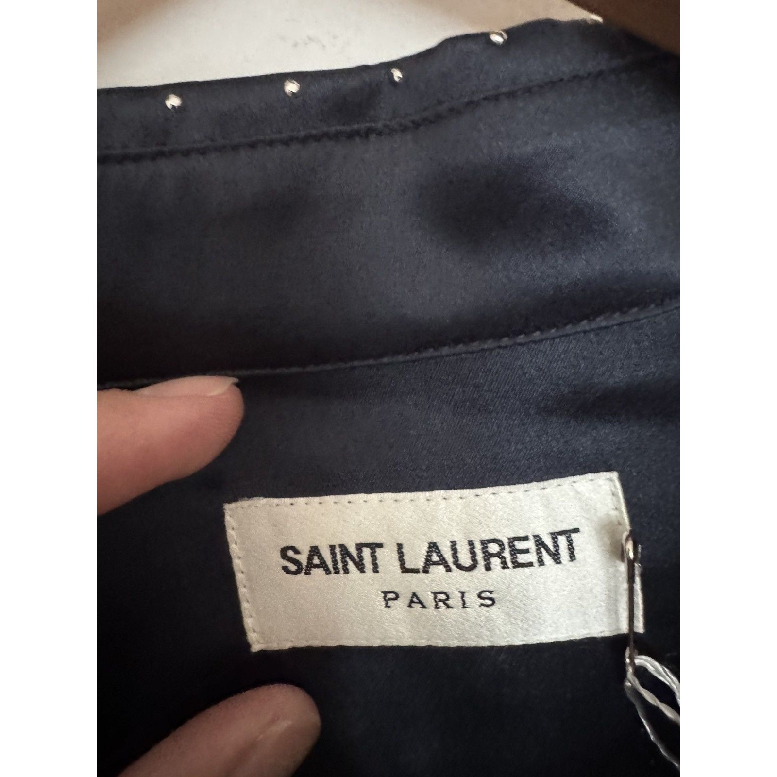 Saint Laurent New Silk Embellished shirt