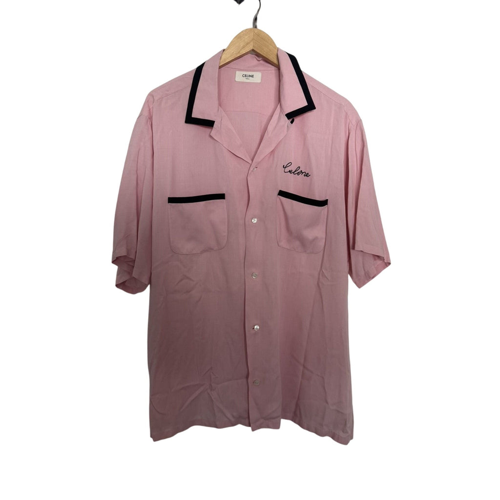 Celine Blush Pink Bowling Shirt Viscose 42