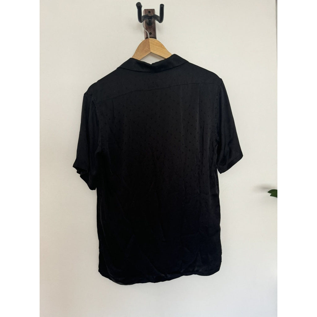 Saint Laurent Silk Jacquard Logo Shirt 38