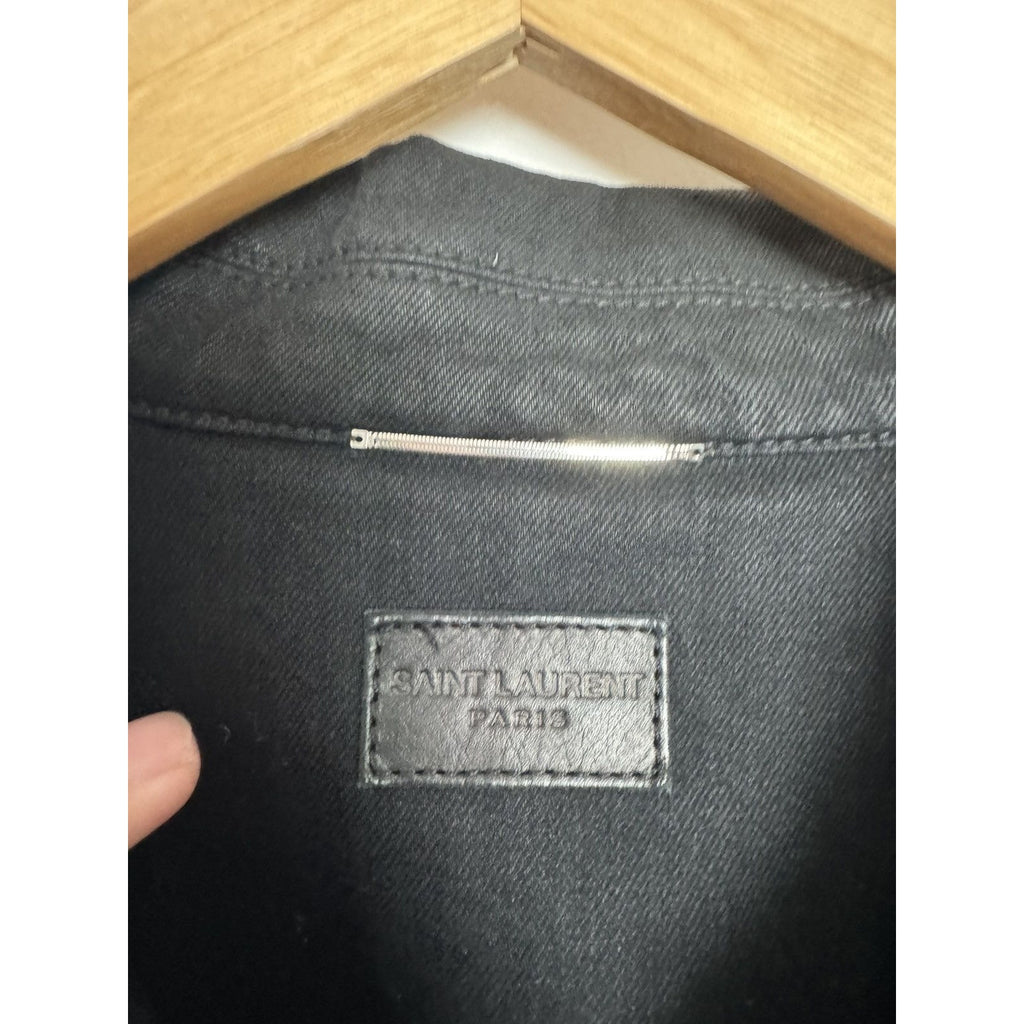 Saint Laurent Wax denim trucker jacket