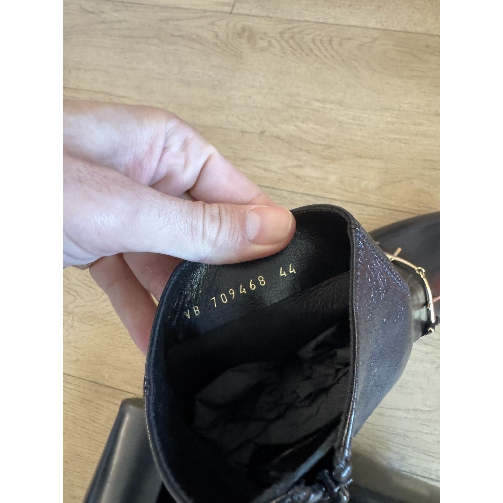 Saint Laurent New Beau 75 Horsebit Leather Boots 44