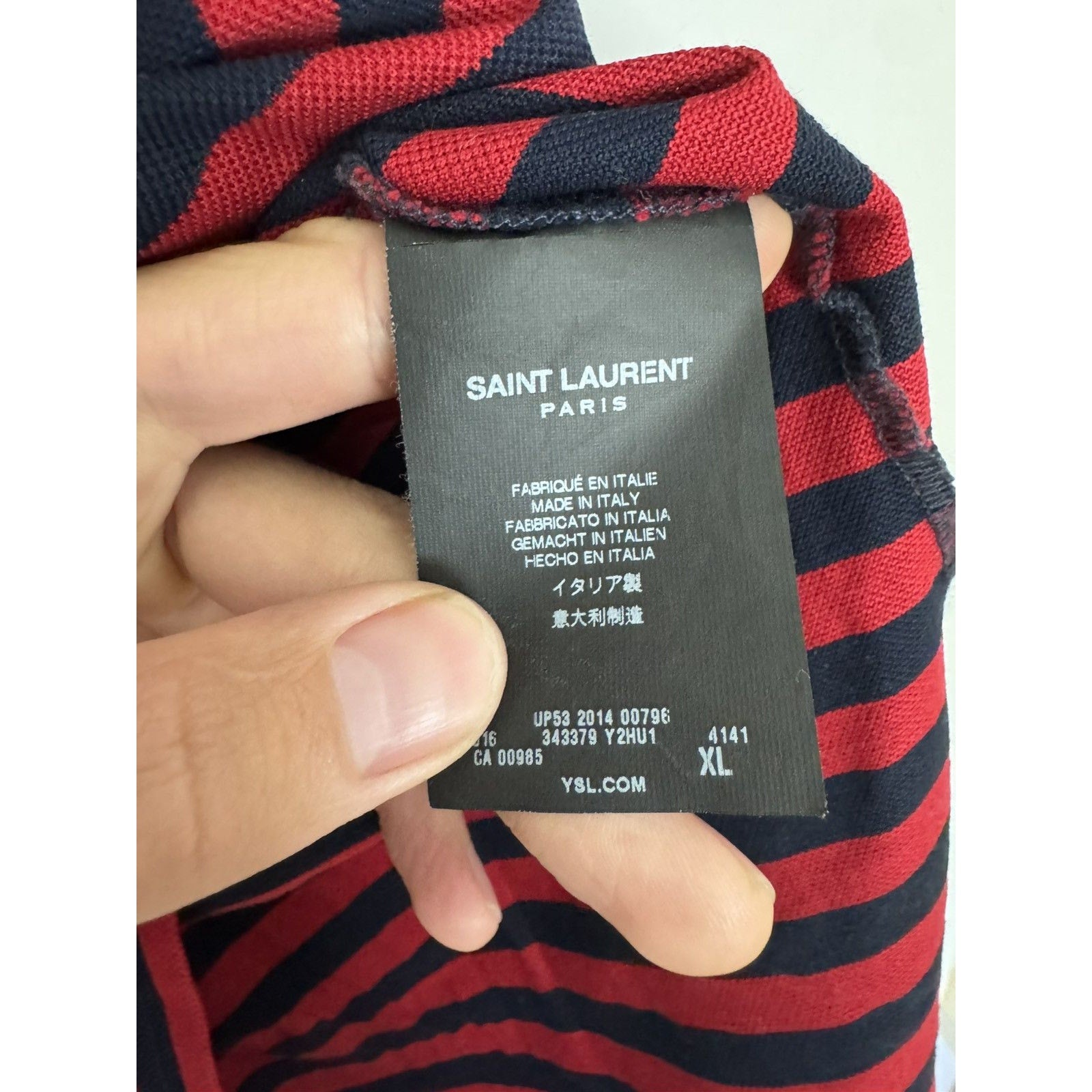 Saint Laurent Striped Polo
