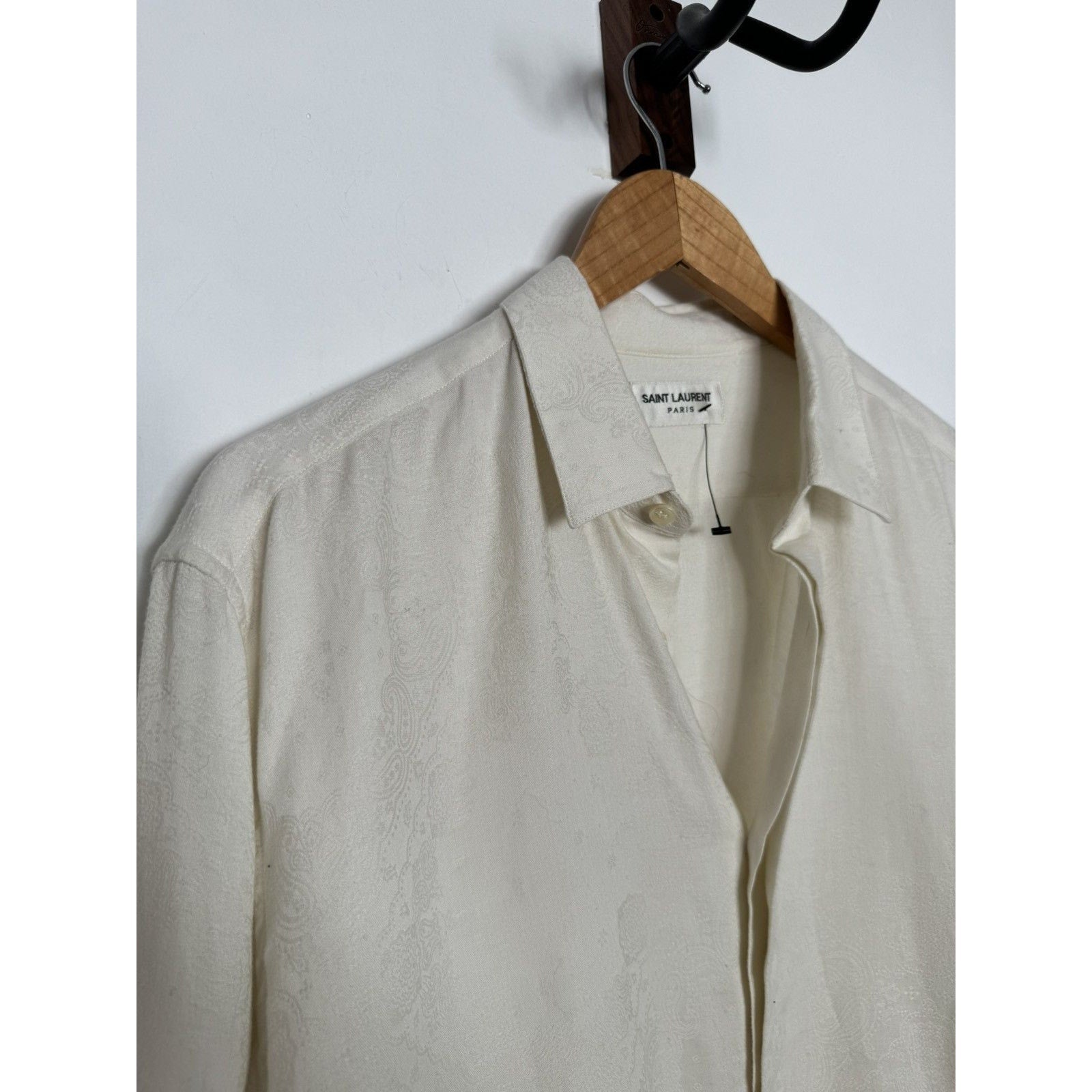 Cream Paisely jacquard shirt 41