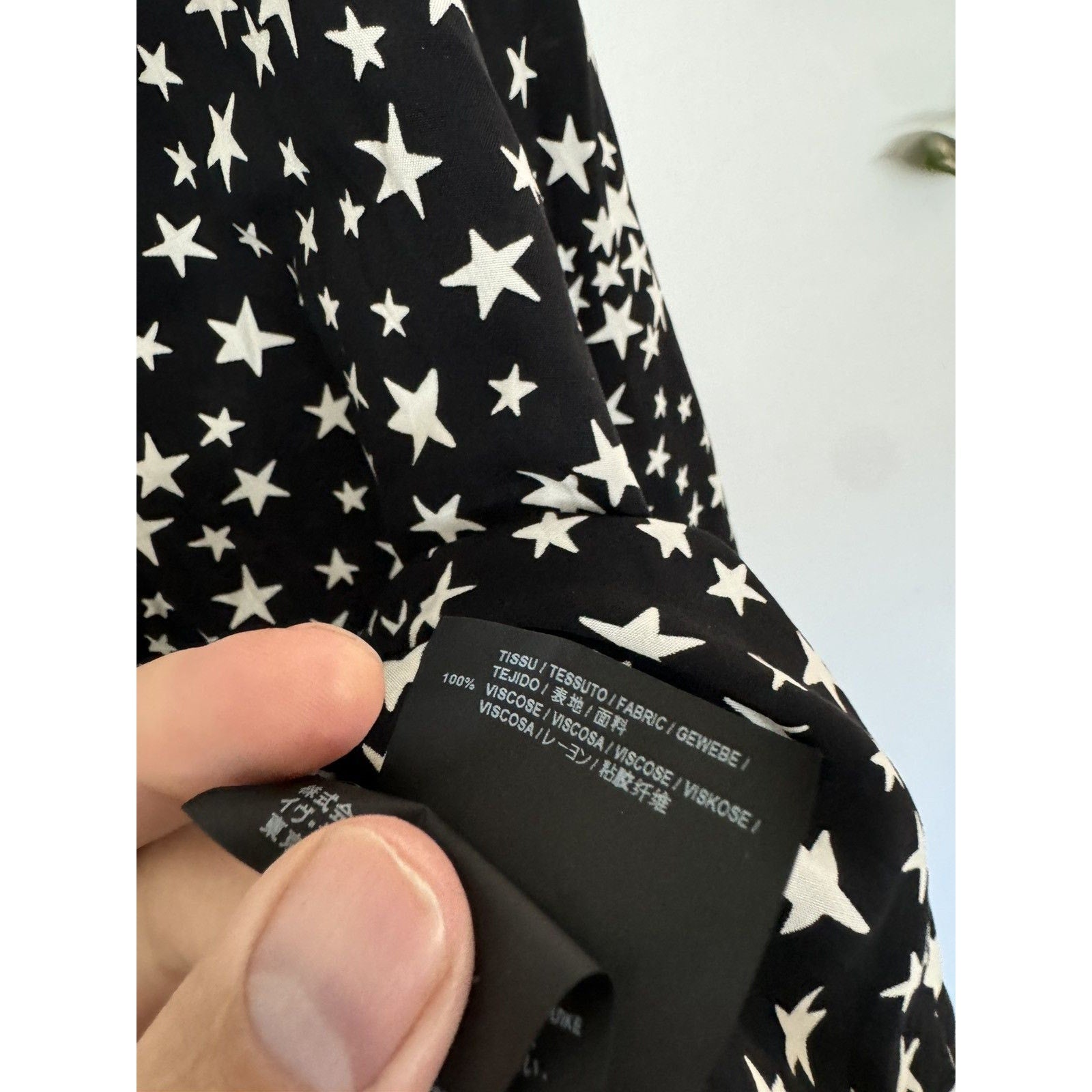 Saint Laurent FW16 Viscose Dylan Stars Shirt 39