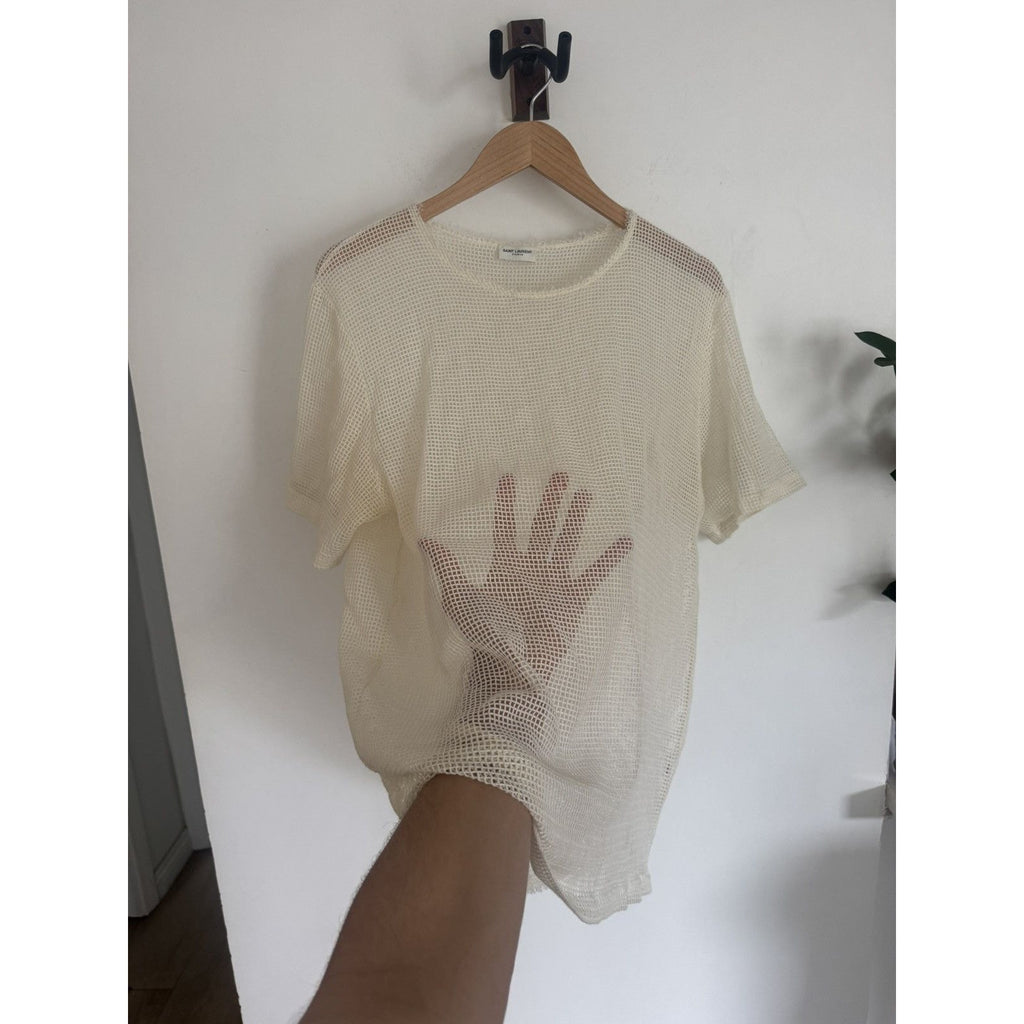 Saint Laurent Hedi 2013 Mesh shirt XL