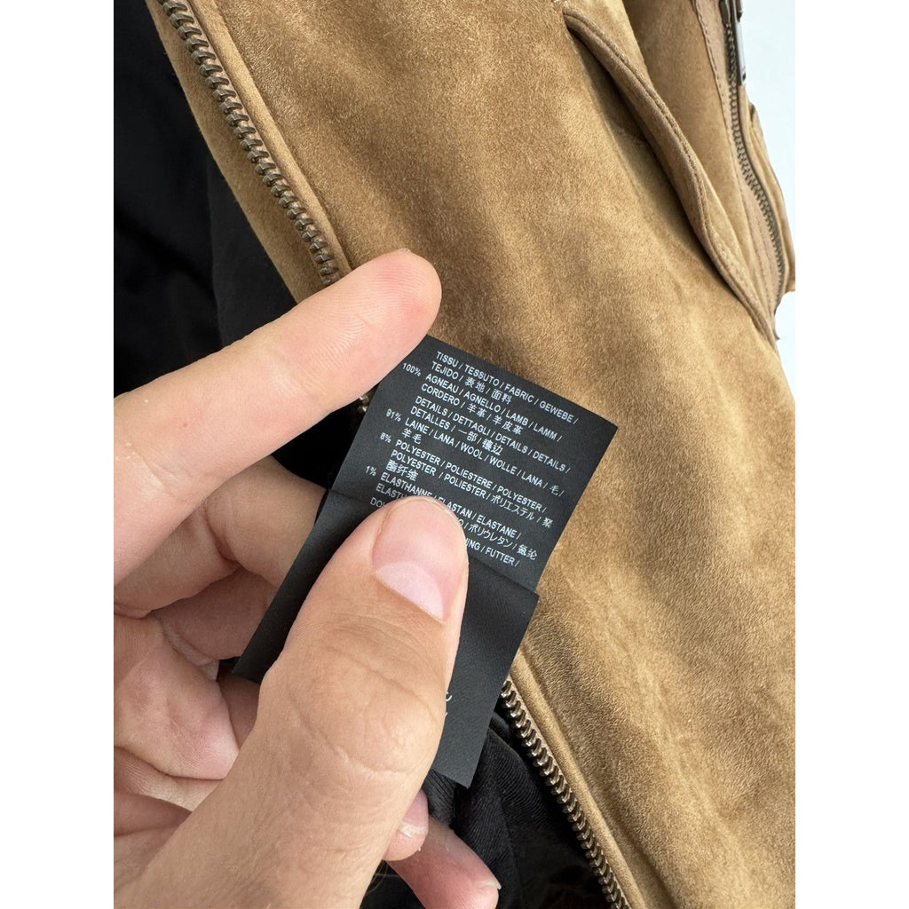 Saint Laurent Tan Suede MA-1 Bomber