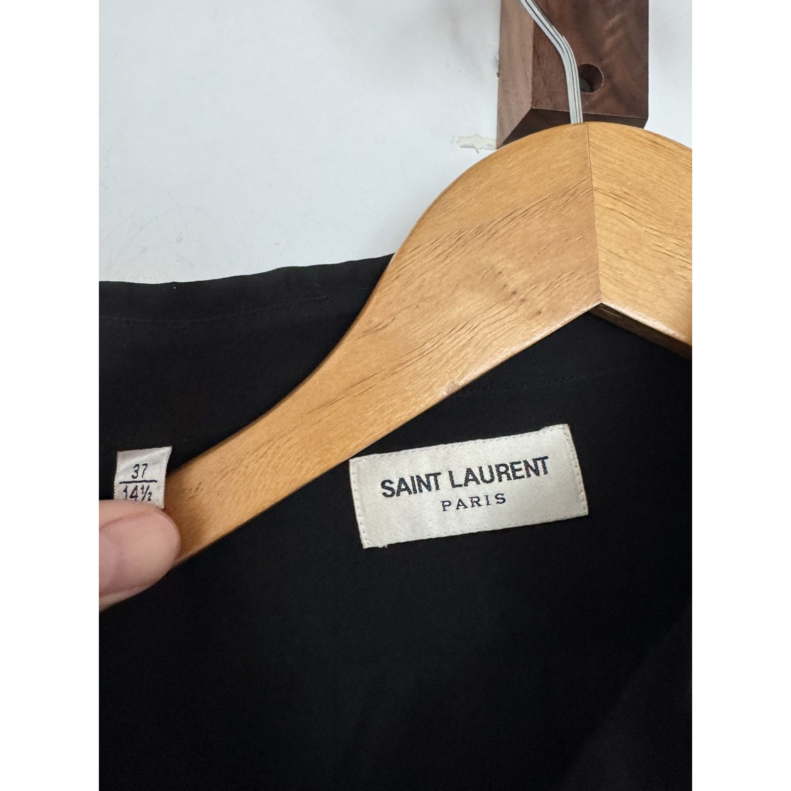 Saint laurent Black Silk button shirt 37
