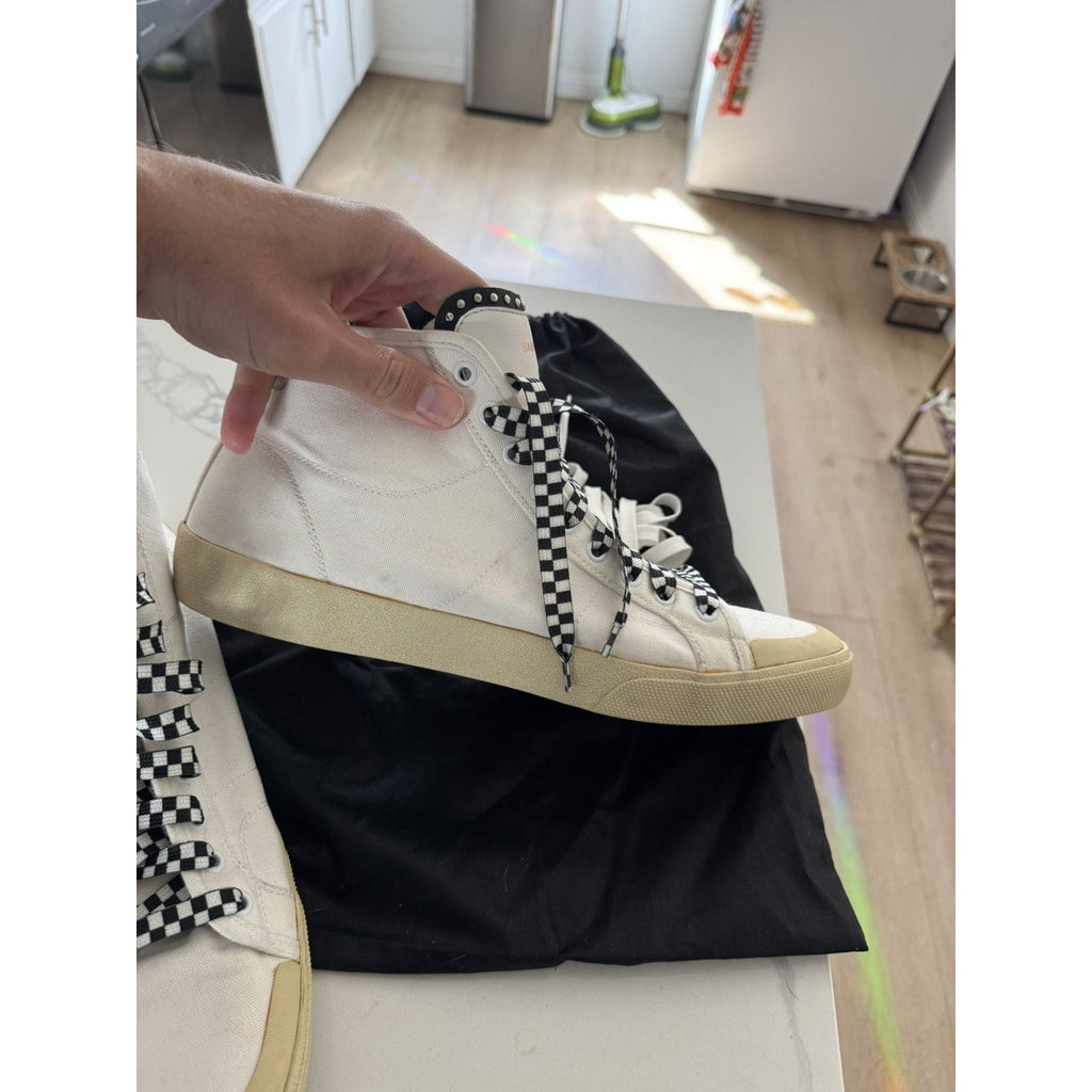 Saint laurent SS16 Hedi Surf Sound SL37 High Canvas sneakers 45