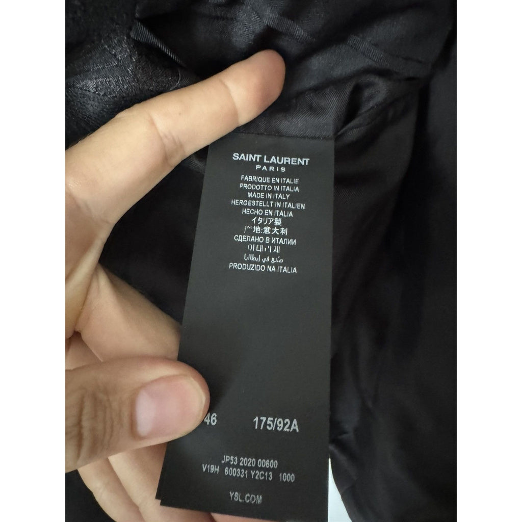 Saint Laurent Floral Pattern Smoking Blazer