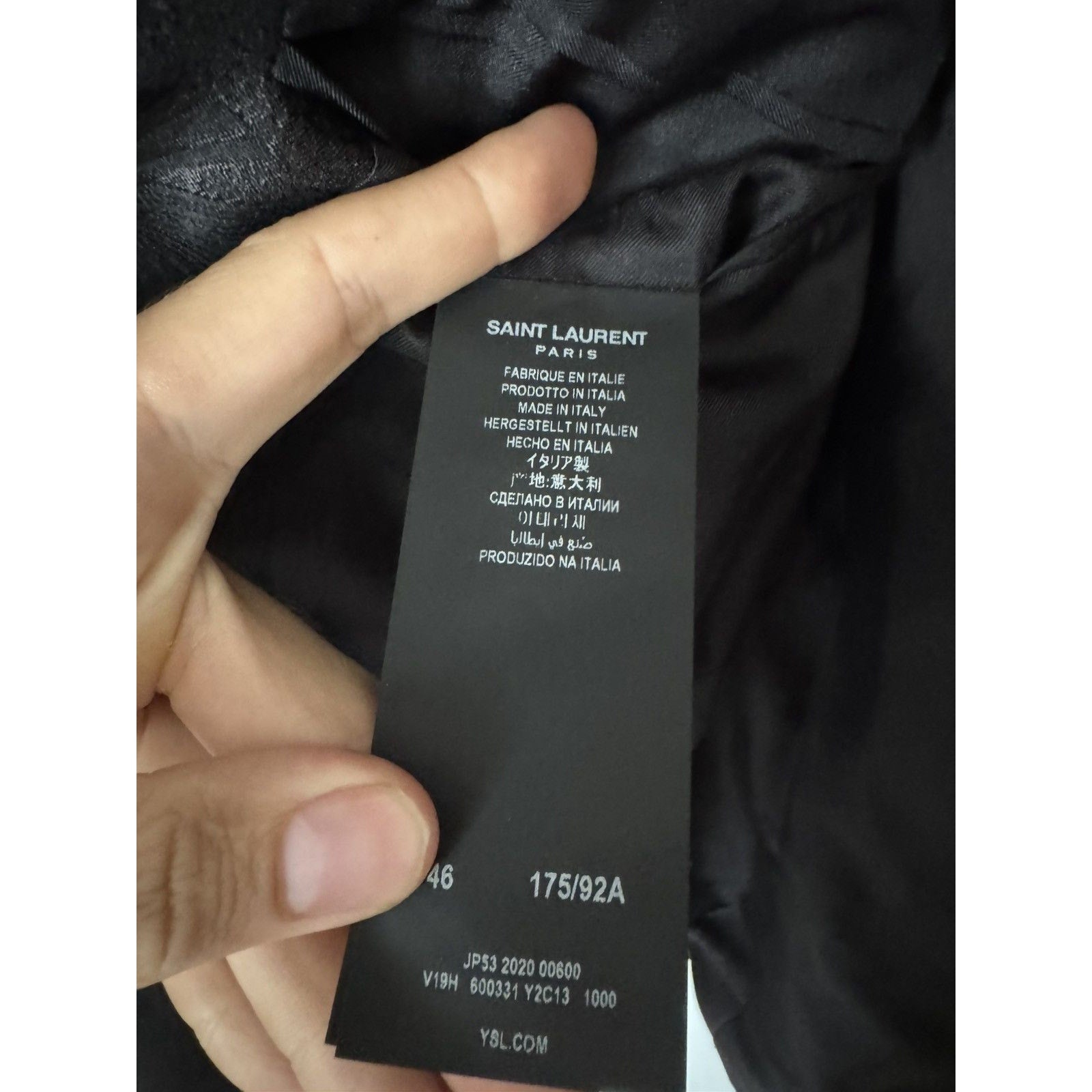 Saint Laurent Floral Pattern Smoking Blazer