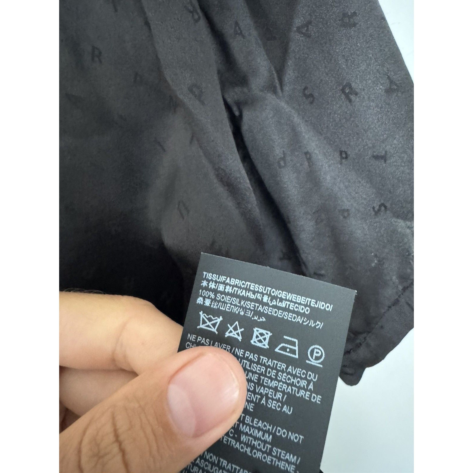 Saint Laurent Silk Logo Jacquard shirt 40