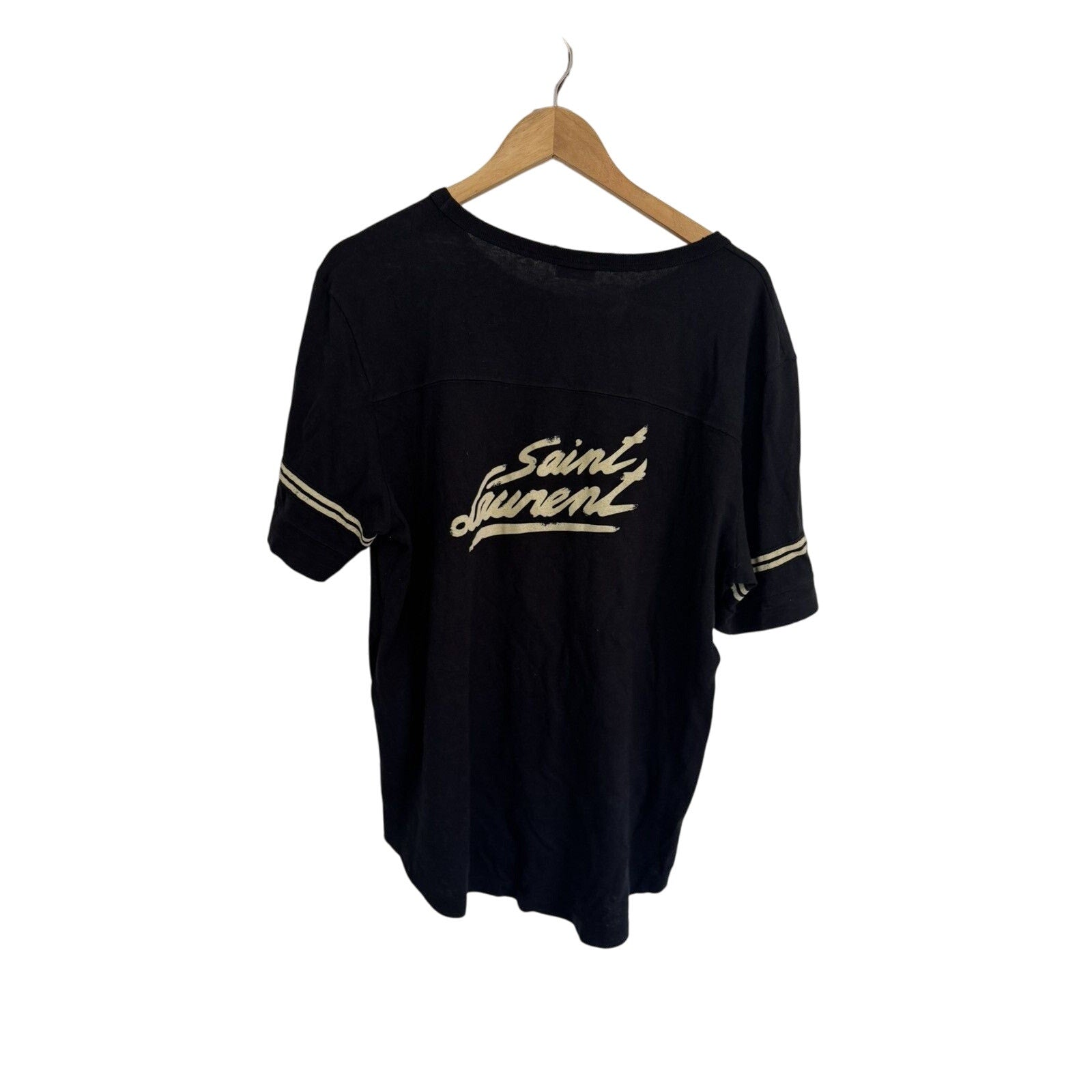 Saint Laurent script Logo Ringer T