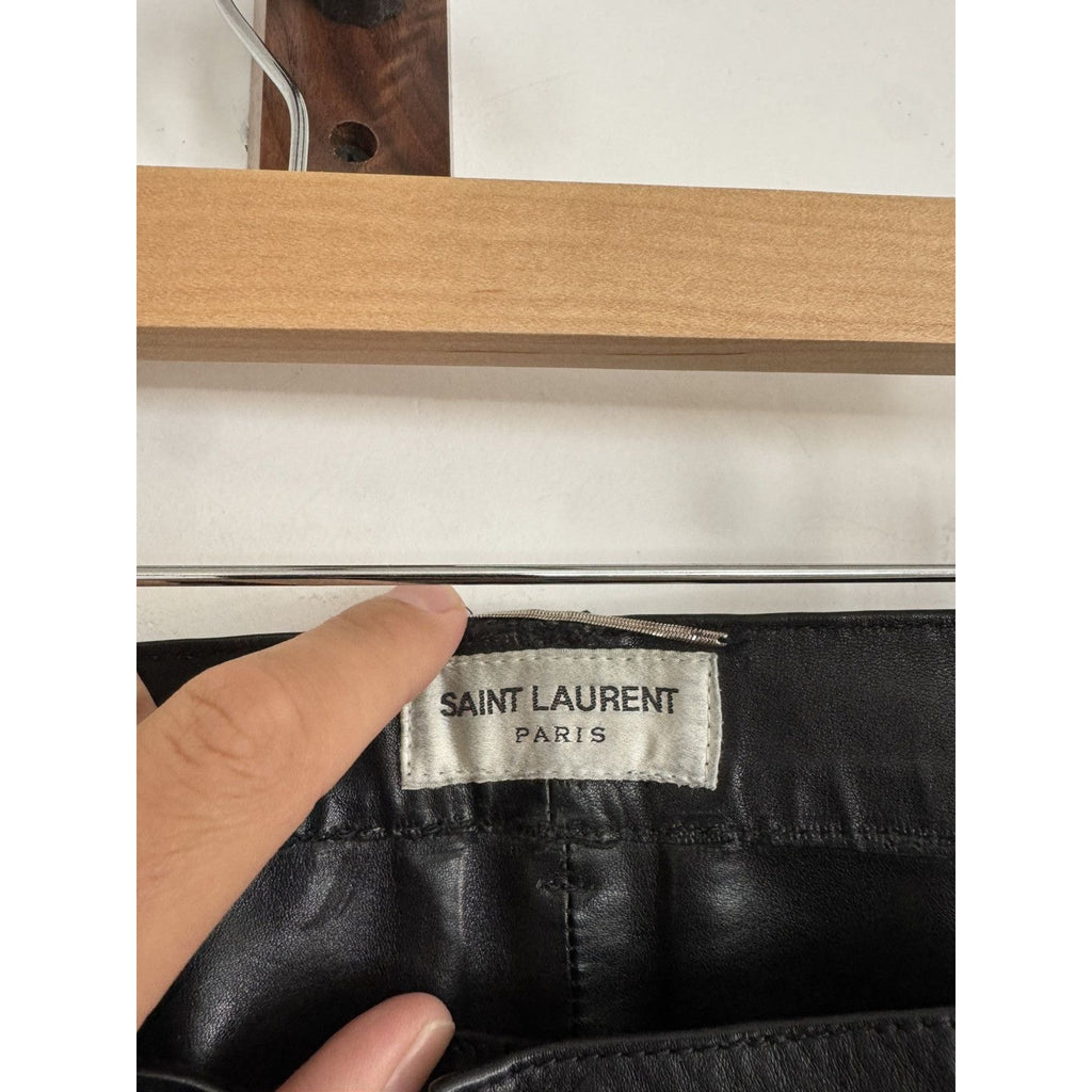 Saint Laurent Fw15 Calf Leather Pants 50