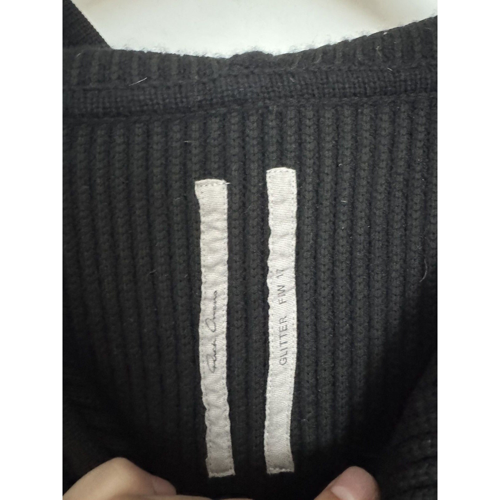 Rick Owens Glitter FW17 Wool Hoodie One Size