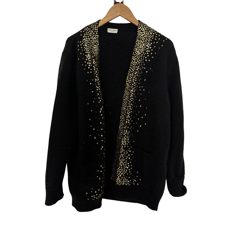 Saint laurent Heidi 2016 Gold Splash Cardigan M