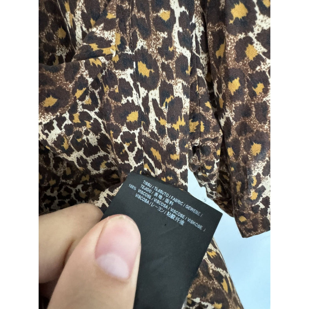 Saint Laurent SS15 Leopard Viscose Shirt Small