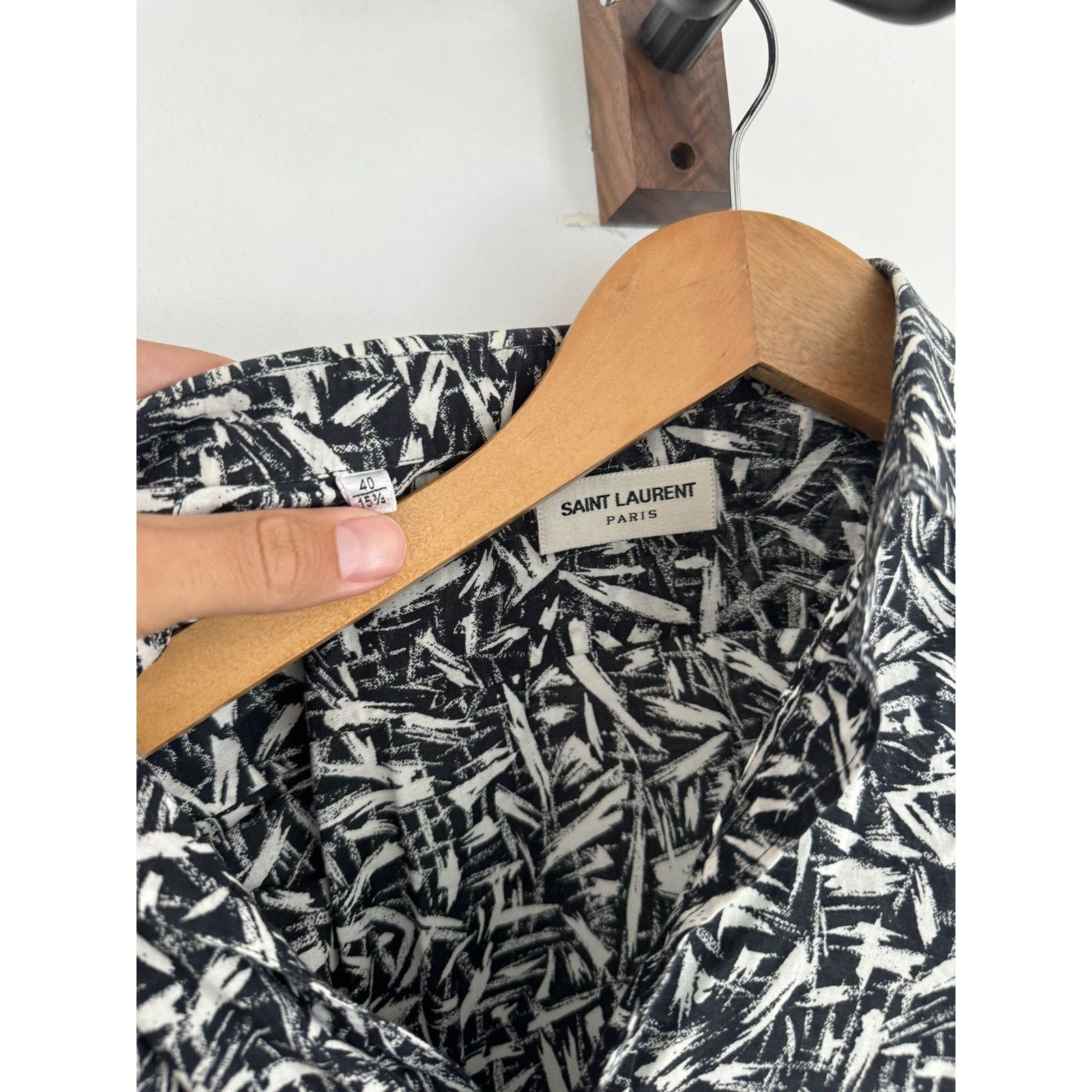 Saint Laurent Hedi rare brush stroke shirt 40