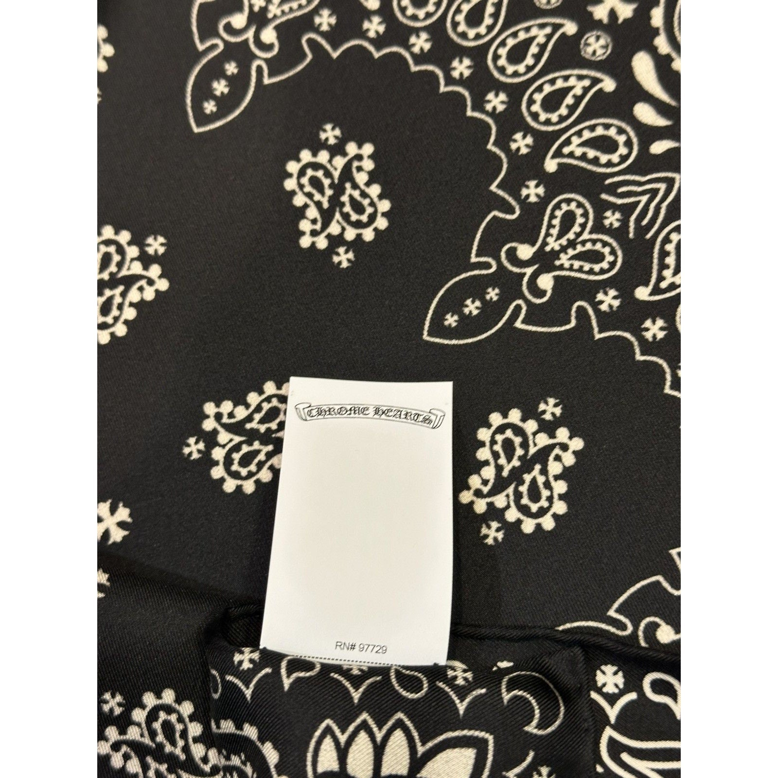 New Chrome Hearts Silk Paisley Bandana Scarf