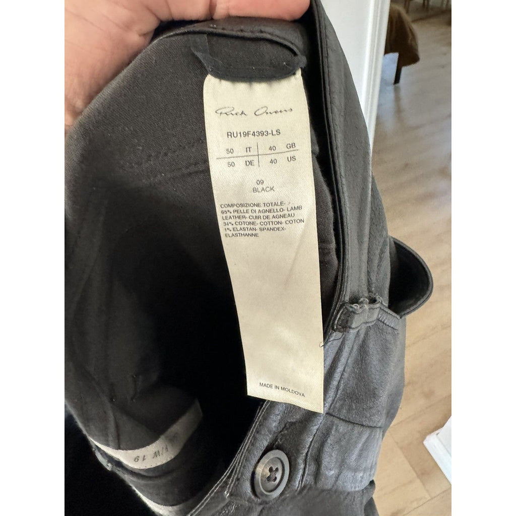 Rick Owens Lamb Leather Larry Pants