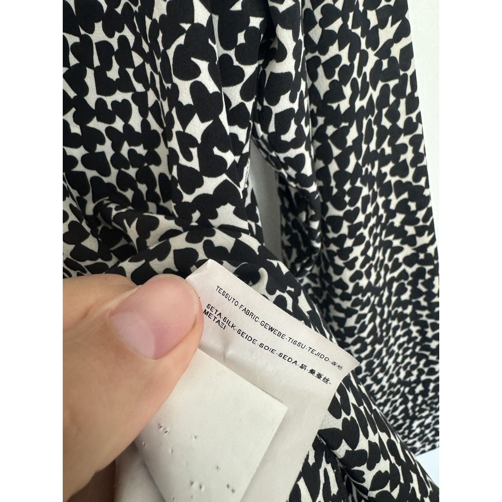 Saint Laurent Hedi silk hearts shirt small