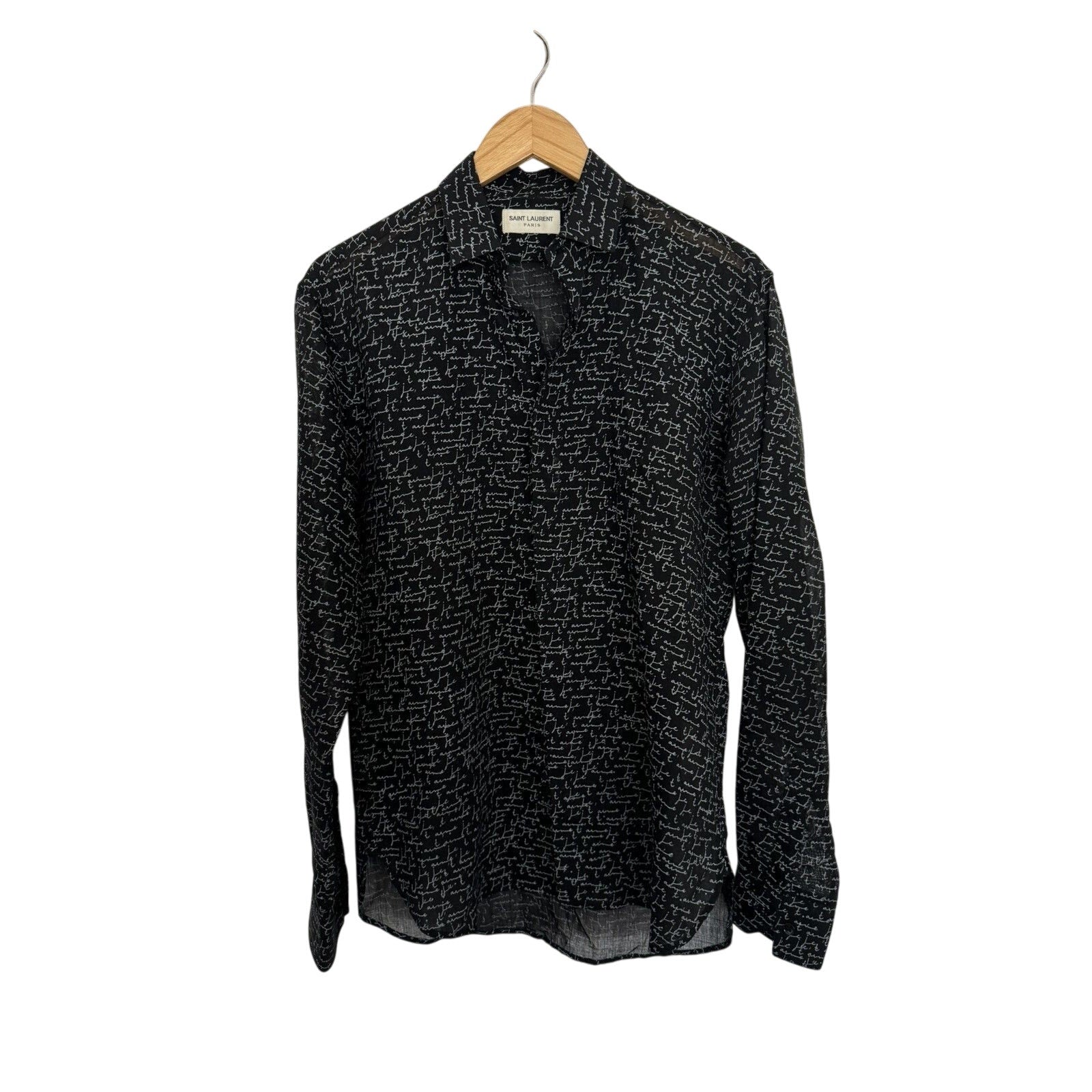 Saint Laurent J’Taime semi sheer shirt small